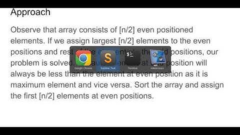 C++ Interview: Rearrange array such that even positioned are greater than odd
