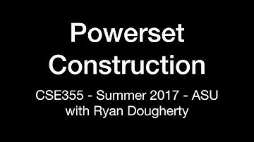 Powerset Construction: CSE355 Intro Theory of Computation 7/05 Pt. 1