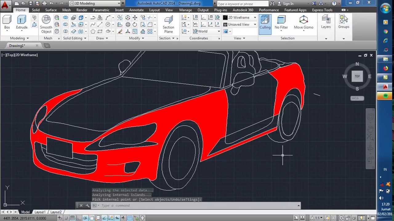 Gambar Mobil Autocad 2d Modifikasi Mobil