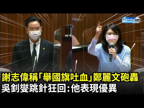 謝志偉稱「舉國旗吐血」鄭麗文怒轟不適任 吳釗燮力挺跳針狂回：他駐德表現非常優異｜中時新聞網