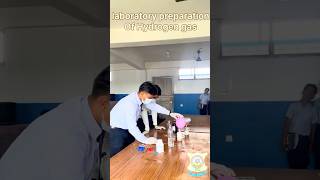 Laboratory preparation of hydrogen gas. #school #learning #scienceexperiment #chemistry