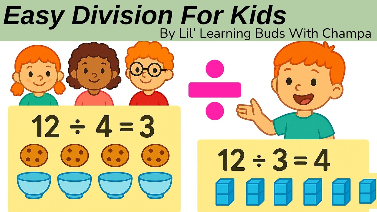 ➗️ DIVISION Made EASY! How to Divide with Simple, Step-by-Step EXAMPLES for Kids! #mathforkids