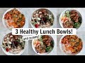 Healthy Lunch Bowl Ideas! Easy &amp; Yummy!  - What I&#39;m Eating During Quarantine!