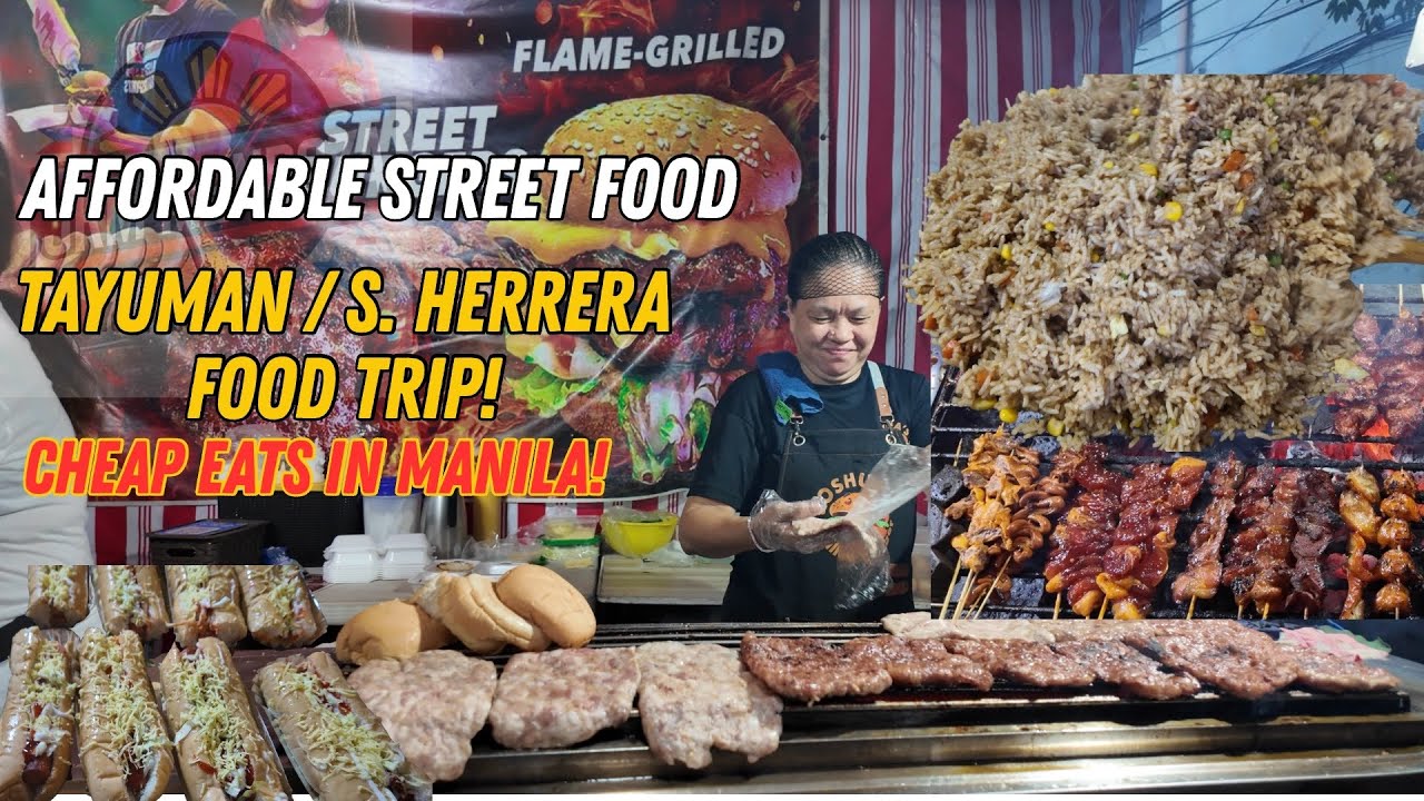 [4K] TAYUMAN STREET FOOD TOUR | Philippines Street Food in S. Herrera Street Manila Starts at ₱20!