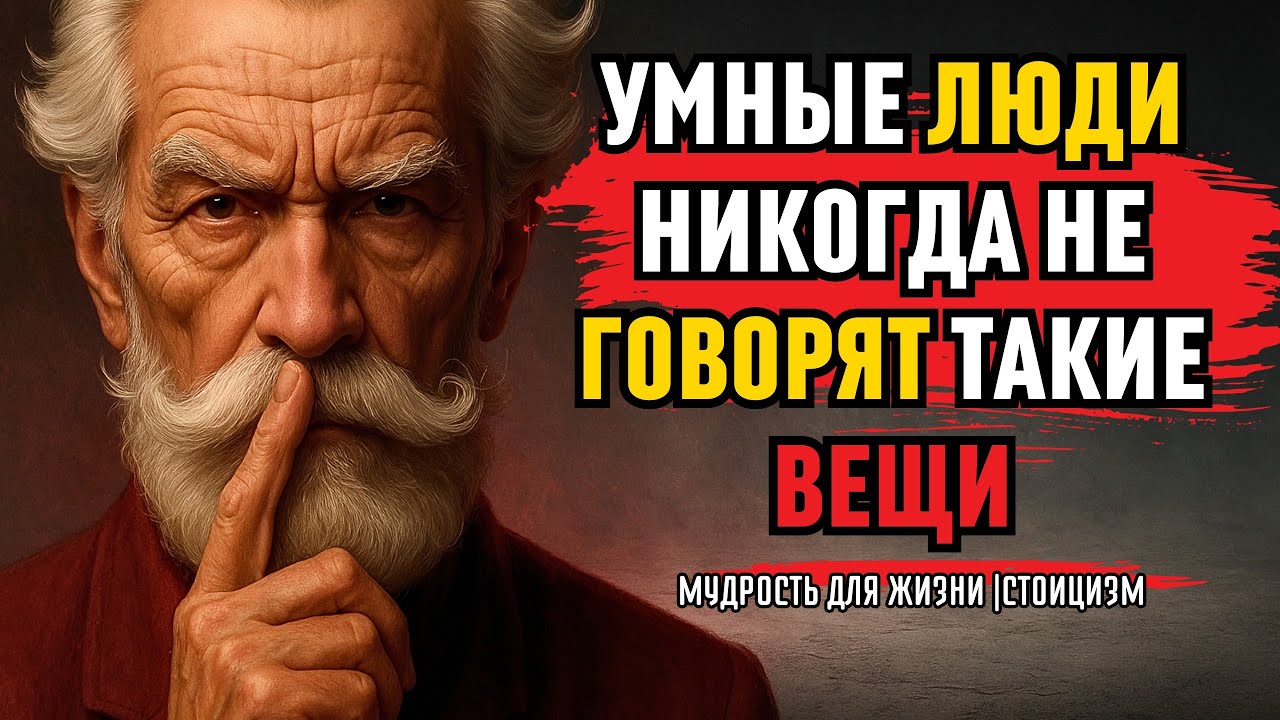 6 ВЕЩЕЙ, КОТОРЫЕ УМНЫЙ ЧЕЛОВЕК НИКОГДА НЕ СКАЖЕТ! Мудрость для жизни |СТОИЦИЗМ