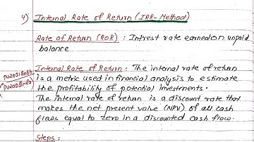 Unit:4 & Unit:6 | Internal Rate of Return (IRR) | Economics | Prashant YT | BE Civil | 6th Sem |