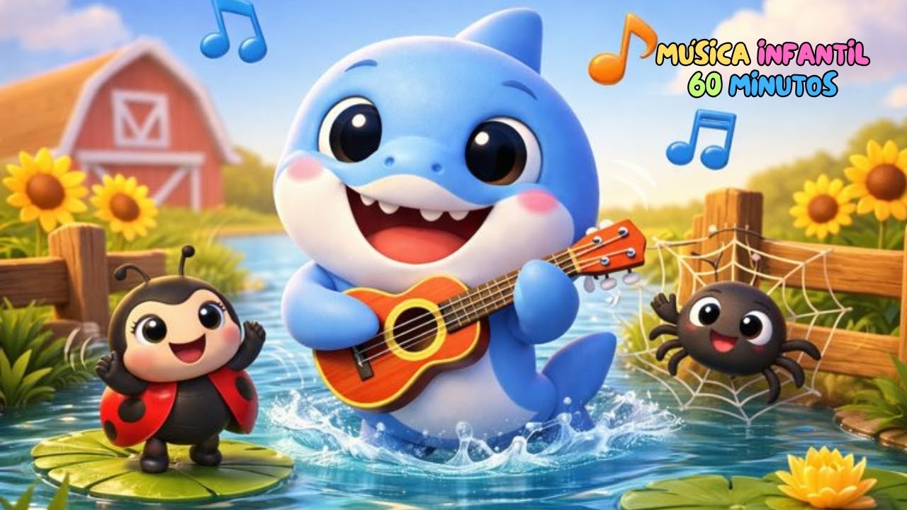Baby Shark , Baratinha e a Pequena Aranha | 1 Hora de Músicas Infantis da Fazenda