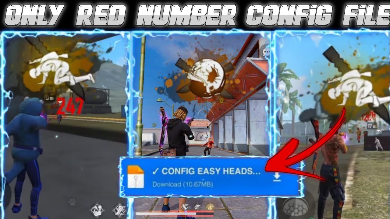 Auto Headshot Config file || only Red Number Config file || one tap head shots config file || Ob28