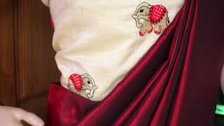 Double shaded soft silk saree with soft silk/brocade blouse | RV Collections screenshot 3