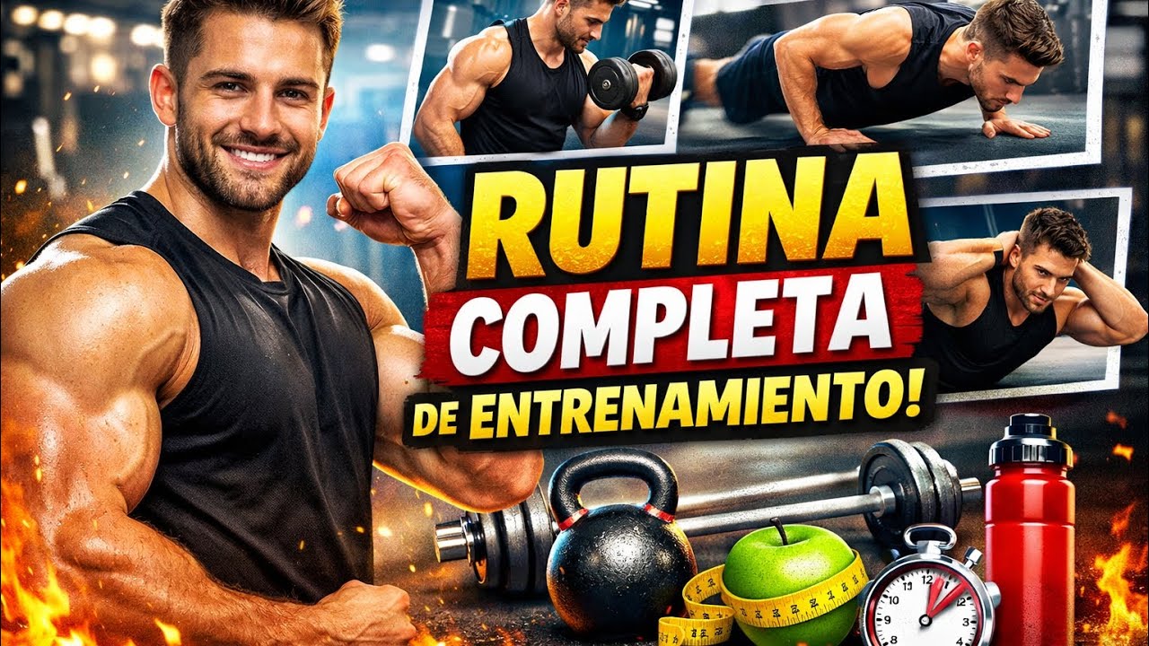 💪🔥RUTINA COMPLETA DE ENTRENAMIENTO 