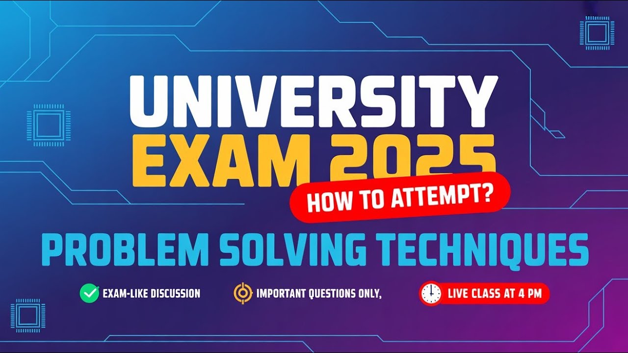 🔴 LIVE CLASS – PROBLEM SOLVING TECHNIQUE | Exam Pattern, Long Answer Strategy & Important Questions