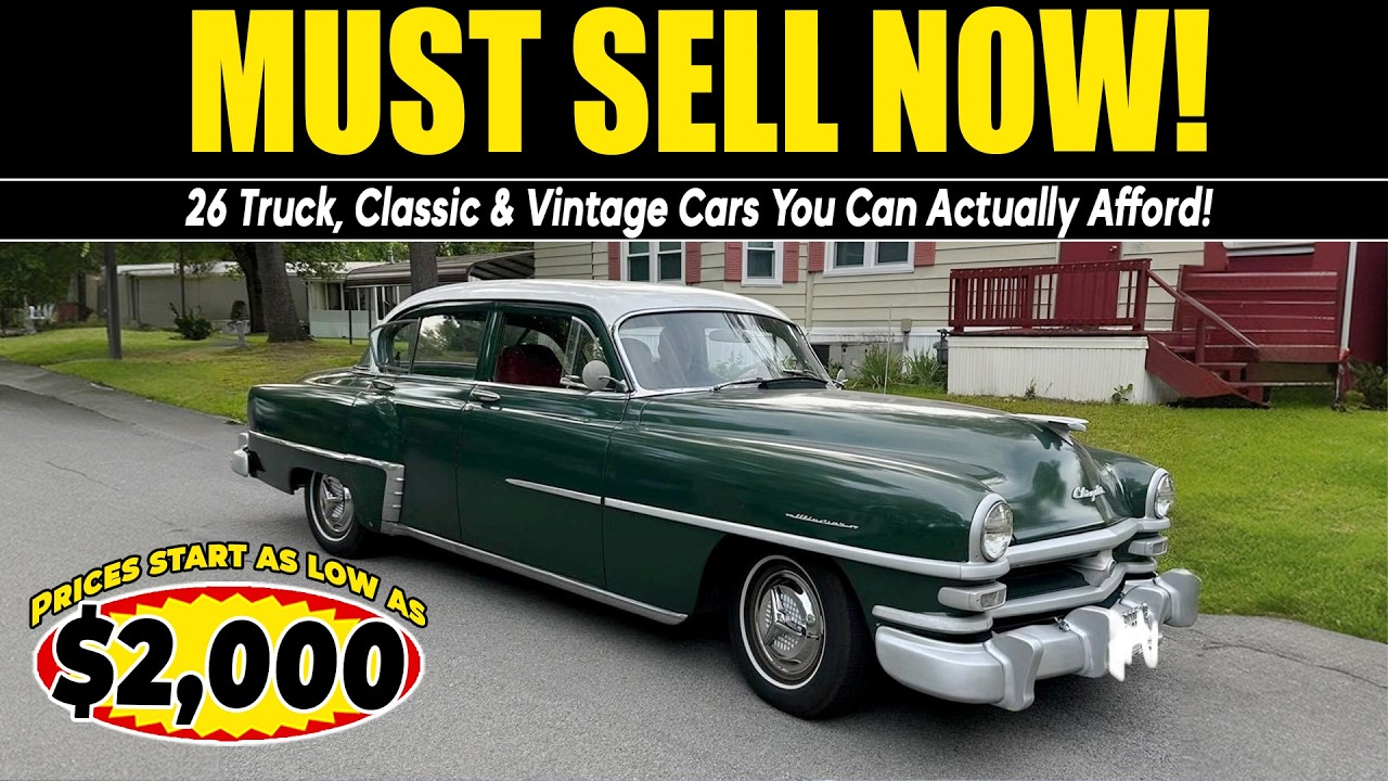 Must Sell Now by Owner – WHY SO CHEAP? 26 Classic & Vintage Cars You Can Actually Afford!