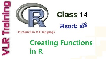 Creating Functions In R Language in Telugu |VLR Training Class 14