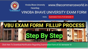 Vbu Exam Form Fillup Process Step By Step #vbu #vbu_exam_form #thecommerceworld
