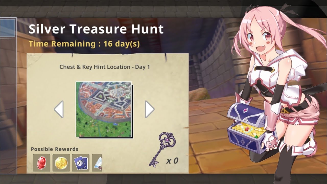 Where to find silver keys and chests Day1 all silver treasure hunt