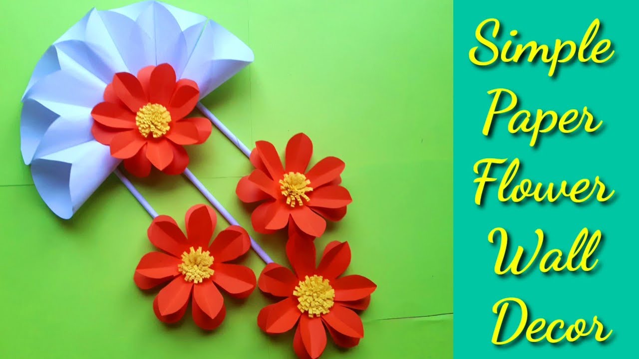 simple paper flower door and wall hanging decoration diy wall decor