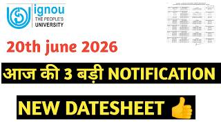 IGNOU new updates practical exams new datesheet #livestream
