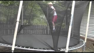 8 Year old Joel rocking the trampoline
