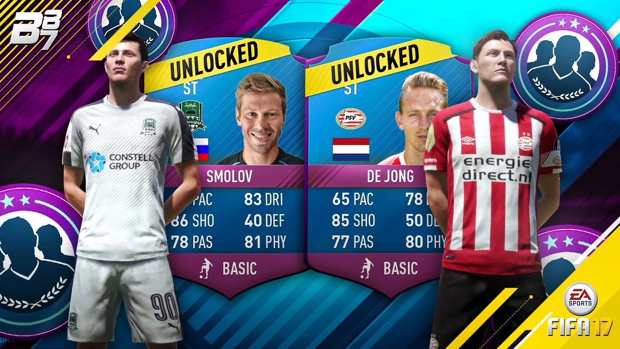 EREDIVISIE / RUSSIAN LEAGUE SQUAD BUILDER CHALLENGE! (SBC 84 DE JONG AND 84 SMOLOV UNLOCK) FIFA 17