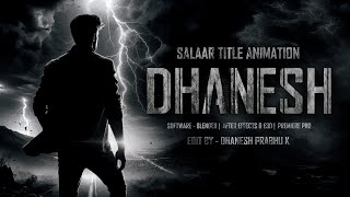 SALAAR Movie Title Animation, After Effects- E3D #salaar #aftereffects #salaarthesaga