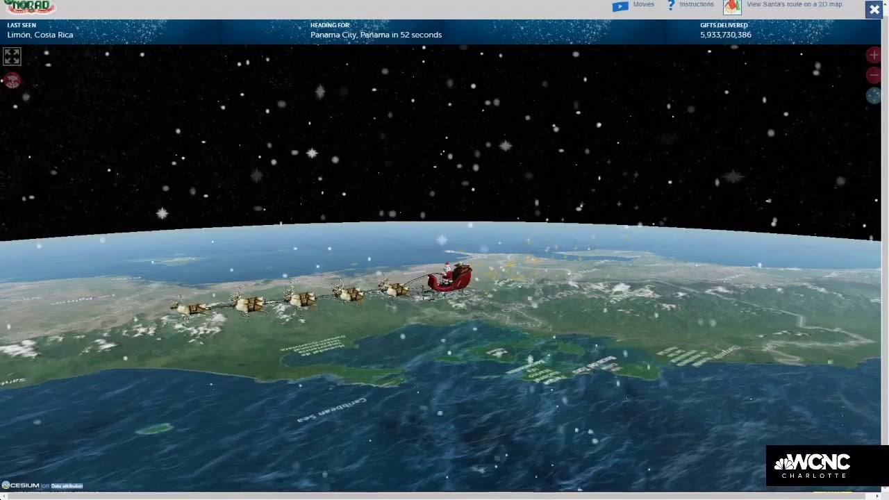 Norad Santa Tracker Map 2020 Watch | Norad Santa Tracker: Follow Santa Claus On Christmas Eve - Youtube