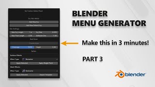 Blender 3d Menu Generator: Make Your Own Menu 3 (Custom Pie Menu)