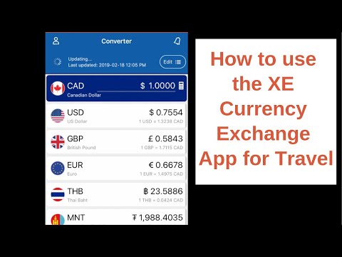 How to use the XE Currency Exchange App