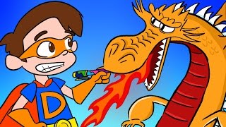 Super Drew Battles the Dragons & Saves Icicles from Melting | A Drew Pendous Superhero Story