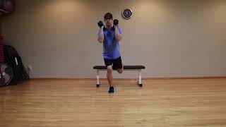 Bulgarian Dumbbell Shoulder Split Squat