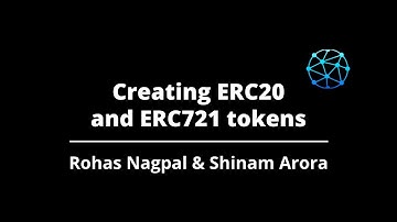 Creating ERC20 & ERC721 tokens