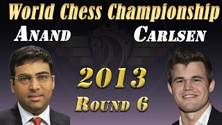 #6 Carlsen Vs Anand | World Chess Championship 2013 | Ruy Lopez Opening | Round 6