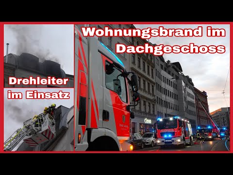 🚒Dachgeschosswohnung BRENNT🔥Großeinsatz am Johannisplatz in Leipzig🆘️Verletzte GERETTET🚒