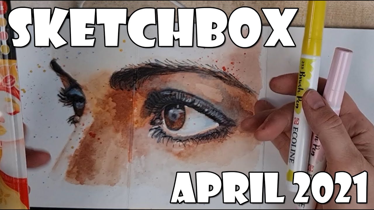 Sketchbox апрель 2021 Акварельная тушь