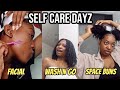 Self Care Dayz ~ At Home Facial, Wash N Go Fail (Kinda) +  2 SpaceBuns Tutorial