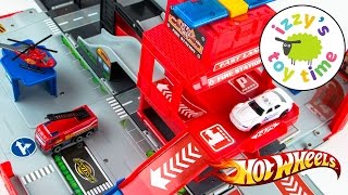 Cars  | Hot Wheels Toys and Fast Lane Fire City Playset - Fun Toy Cars