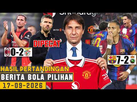 CARRICK DIPECAT! CONTE LATIH MU!? 🔥 BARCELONA PESTA GOL KE GAWANG RACING 😱 MU & MILAN TUMBANG