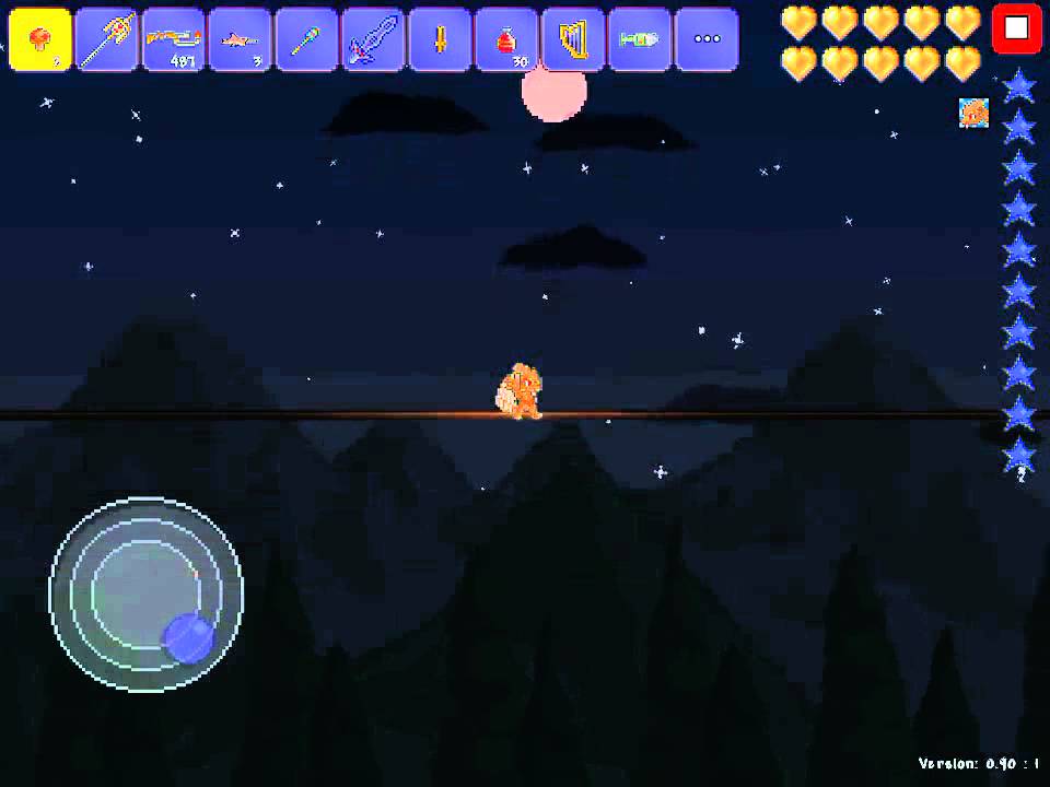 Going werewolf in full moon in terraria YouTube