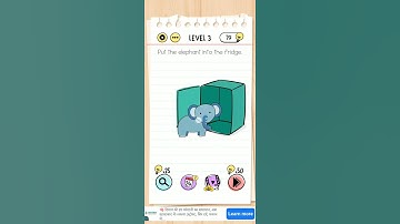 Brain test 1 Level 3 solve [Put the elephant into the fridge
