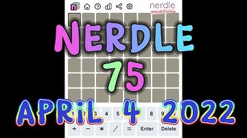 Nerdle 75 | Nerdle Today April 4, 2022