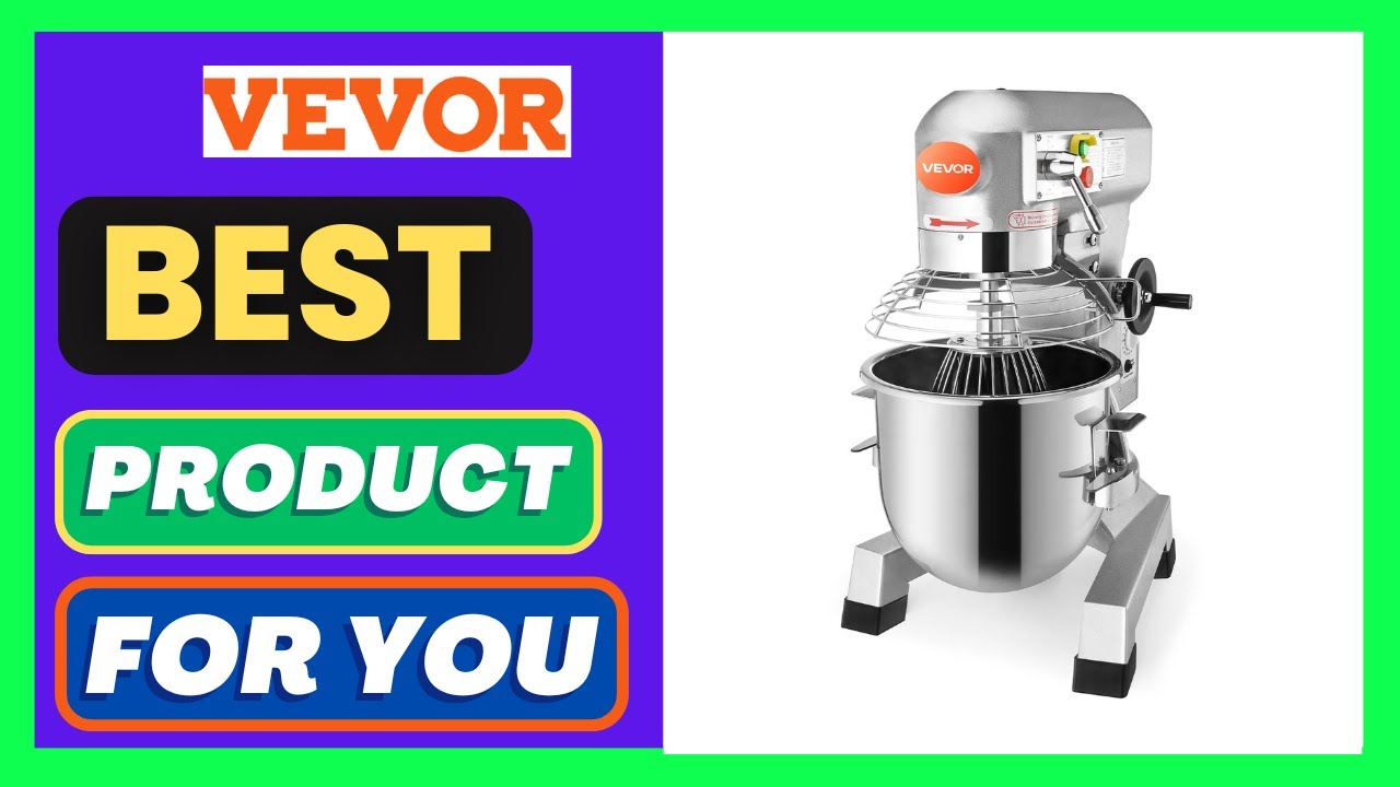 VEVOR Commercial Food Mixer 20Qt 750W 3 Speeds