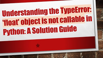 Understanding the TypeError: 