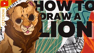 how to draw a lion - TUTORIAL (MEDIUM) by cetcrow 30 views 1 year ago 5 minutes, 14 seconds