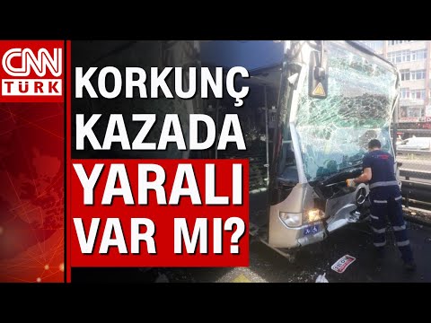 Son dakika! Küçükçekmece'de korkunç metrobüs kazası