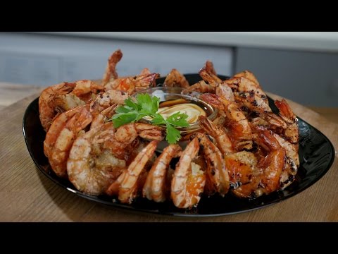 Креветки в чесночном маринаде и в соусе Унаги!
