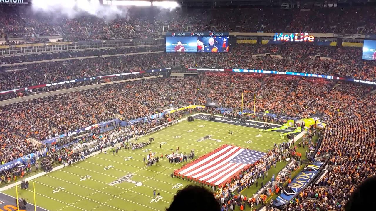 Super Bowl XLVIII National Anthem Fly Over YouTube