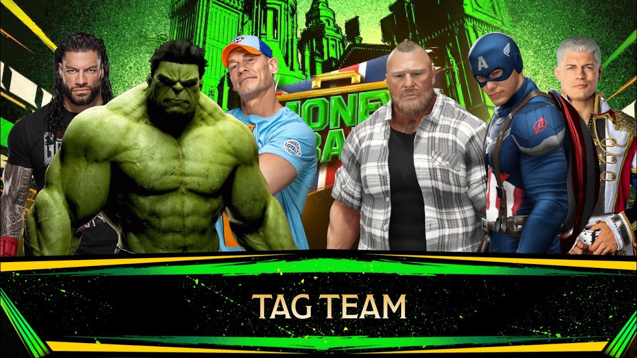 Hulk Roman Reigns John Cena Vs Captain America Brock Lesnar Cody Rhodes Full Fight wwe2k24 #new #wwe