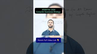 JKSSB FAA Computer Awareness New Sources & Strategy