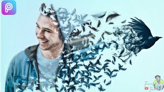 PicsArt tutorial Bird feather dispersion effect | Mobile new photo editing trick 2020 | Tanvir Tech screenshot 5