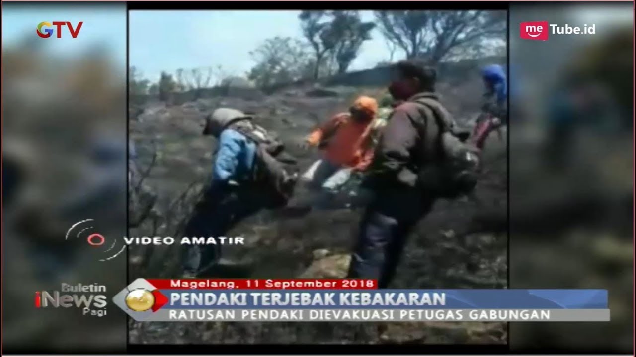 Terjebak Kebakaran Ratusan Pendaki Gunung Sumbing Berhasil