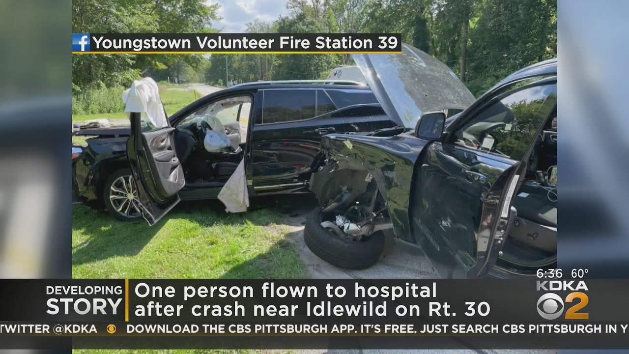 One person hospitalized after crash near Idlewild - YouTube